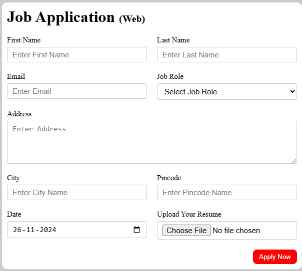 Application Form